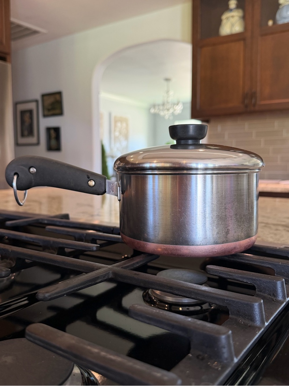 Vintage Revere Ware 1801 Copper Bottom 1.5 Qt Saucepan With Lid